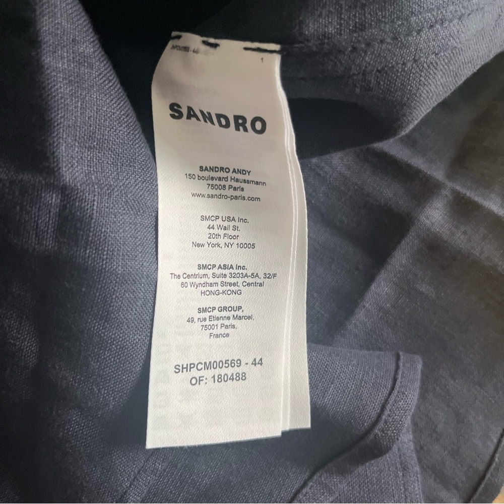 NWT Sandro Seamless Hemp Shirt Size S - Picture 6 of 9